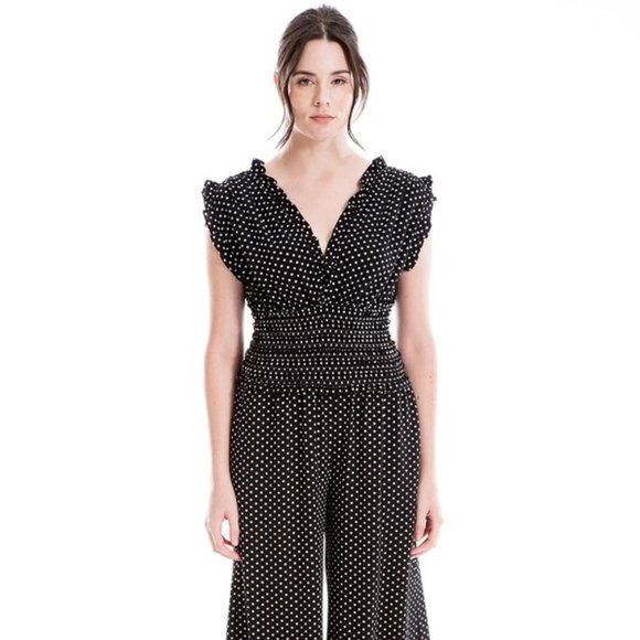 Max Studio Polka Dot Jumpsuit - Picture 2 of 6